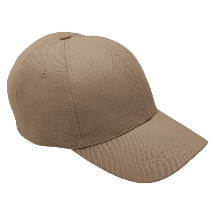 6 panel brushed cotton cap