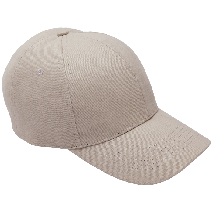 6 panel brushed cotton cap