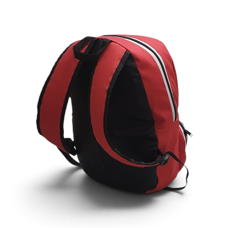 black white back pack